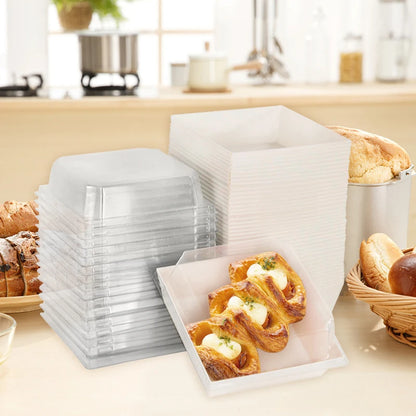 5/10PCS Kraft Paper Cake & Dessert Boxes for Donuts, Cookies, Sandwiches, Bakery Packaging & Party Favors