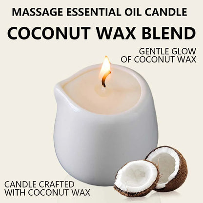 1PC Luxury Massage Oil Candle – Scented Aromatherapy Candle for Relaxation & Skin Moisturizing, Body Oil Candle for Spa & Self-Care