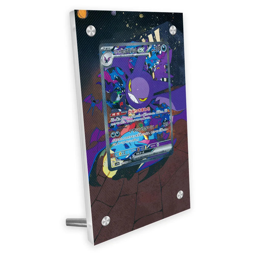 Présentoir en acrylique pour cartes Pokémon – Ronflex, Évoli, Mewtwo, Bulbizarre, Psykokwak et support de protection de style brique pour figurines