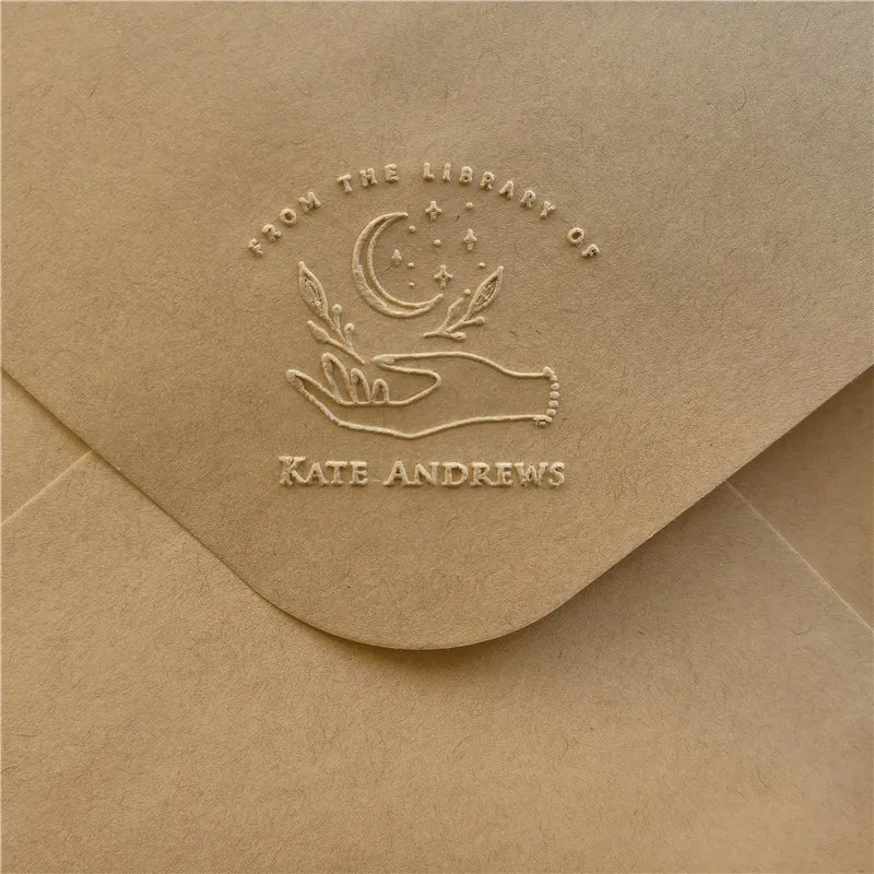 Custom Initials Embosser Stamp – Personalized Book & Wedding Embossing Seal for Address, Library & Gift Branding | Custom Paper Decor Accessory