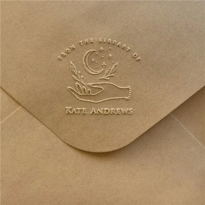 Custom Initials Embosser Stamp – Personalized Book & Wedding Embossing Seal for Address, Library & Gift Branding | Custom Paper Decor Accessory