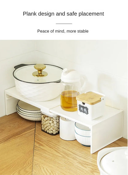 Estante Organizador Expandible para Gabinete de Cocina – Estante Ajustable para Especias y Platos