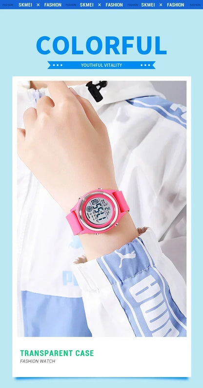 SKMEI 2094 Waterproof Shockproof Digital Sport Watch (Women’s Luxury Countdown Stopwatch)