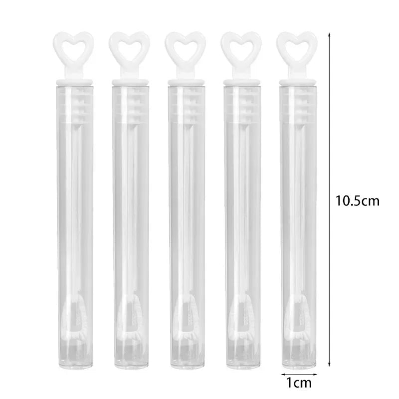 10/100PCS Heart Shape Bubble Soap Bottles – Mini Bubble Wands Wedding Favors for Guests | Birthday Party Decorations & Kids Toys