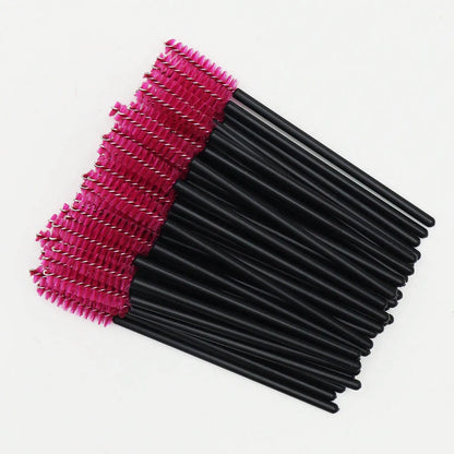 50 peines de cristal para pestañas, varitas de máscara desechables para extensiones de pestañas, aplicación de maquillaje y herramientas de belleza profesionales
