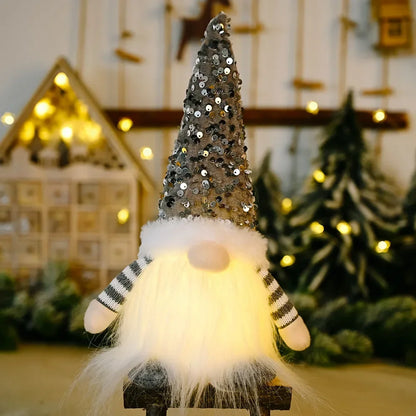1–3PCS Christmas Gnome Reindeer Decorations 2026 – LED Glowing Gnome Doll Night Light for Xmas Tree, Home Decor, Gifts & New Year 2027