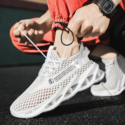 Men's Breathable Mesh Running Sneakers Lightweight Casual Walking & Tennis Shoes