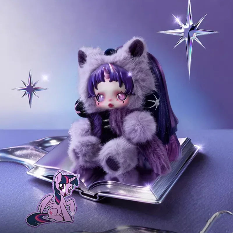 POP MART SKULLPANDA x My Little Pony Series Plush Doll Pendant – Mystery Box Genuine Blind Box Bag Ornament Figurine Toy