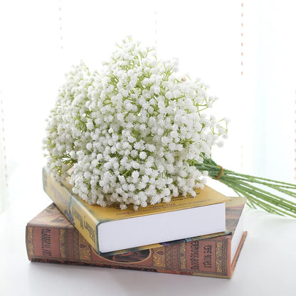 50 Fleurs Artificielles Souffle de Bébé – Gypsophile Fausses Tiges Florales Réalistes pour Bouquets de Mariage, Décoration Nuptiale, Décoration de Maison et Événements
