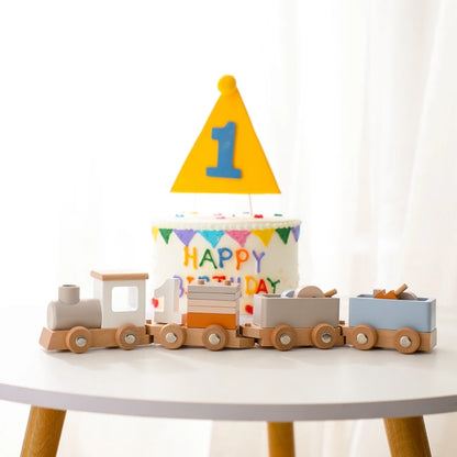 Juguete de Tren de Madera Montessori – Carrito Educativo para Bebés con Bloques Numéricos, Juguete de Madera para el Aprendizaje Temprano, Regalo de Actividad de Aprendizaje Preescolar para Niños Pequeños