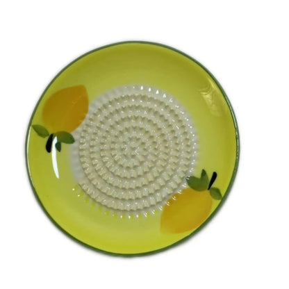 Handmade Ceramic Garlic Grater Plate – Kitchen Garlic Grinder & Mincer Tool for Fresh Garlic, Ginger & Spices