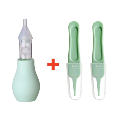 Aspirador Nasal de Silicona para Bebés – Limpiador Manual de Nariz para Lactantes y Niños Pequeños
