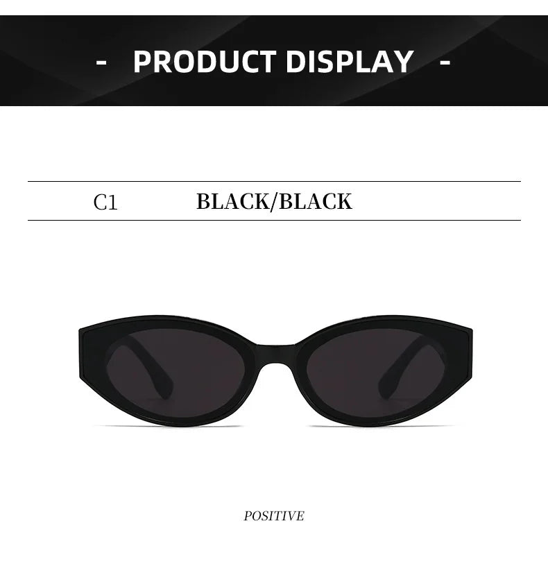 Luxury Glamour Sunglasses Men Women Oval UV400 Minimalist Fashion Brand Unisex Stylish Shades Sun Glasses