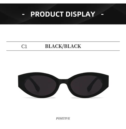 Luxury Glamour Sunglasses Men Women Oval UV400 Minimalist Fashion Brand Unisex Stylish Shades Sun Glasses
