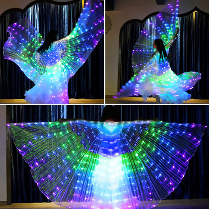 LED Light-Up Butterfly Fairy Wings – Luminous Costume Wings for Dance, Parties, Cosplay & Stage Performances
