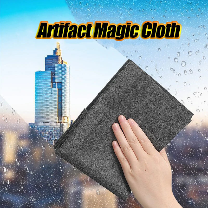 Thick Microfiber Cleaning Cloth – Reusable No Watermark Magic Cleaning Rag, Streak-Free Glass Wipe Towel for Windows, Kitchen, Home & Household Surface Cleaning