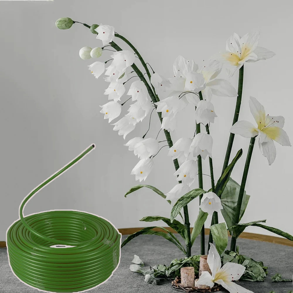 5M Bendable Floral Stem Tube – PVC Aluminum Flexible Rod for DIY Flowers, Wedding & Party Decorations