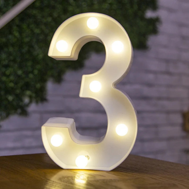 Alphabet & Number LED Night Lights – Personalized Letter Lamps for Birthday Parties, Weddings, Bedrooms, Wall Decor & Home Decorations