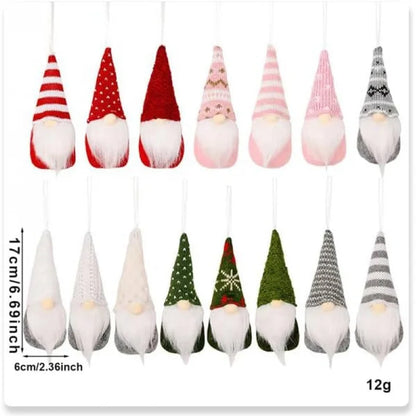 3PCS Swedish Handmade Plush Gnome Christmas Ornaments – Cute Hanging Decorations for Xmas Tree, Home, Holiday Party & Festive Decor