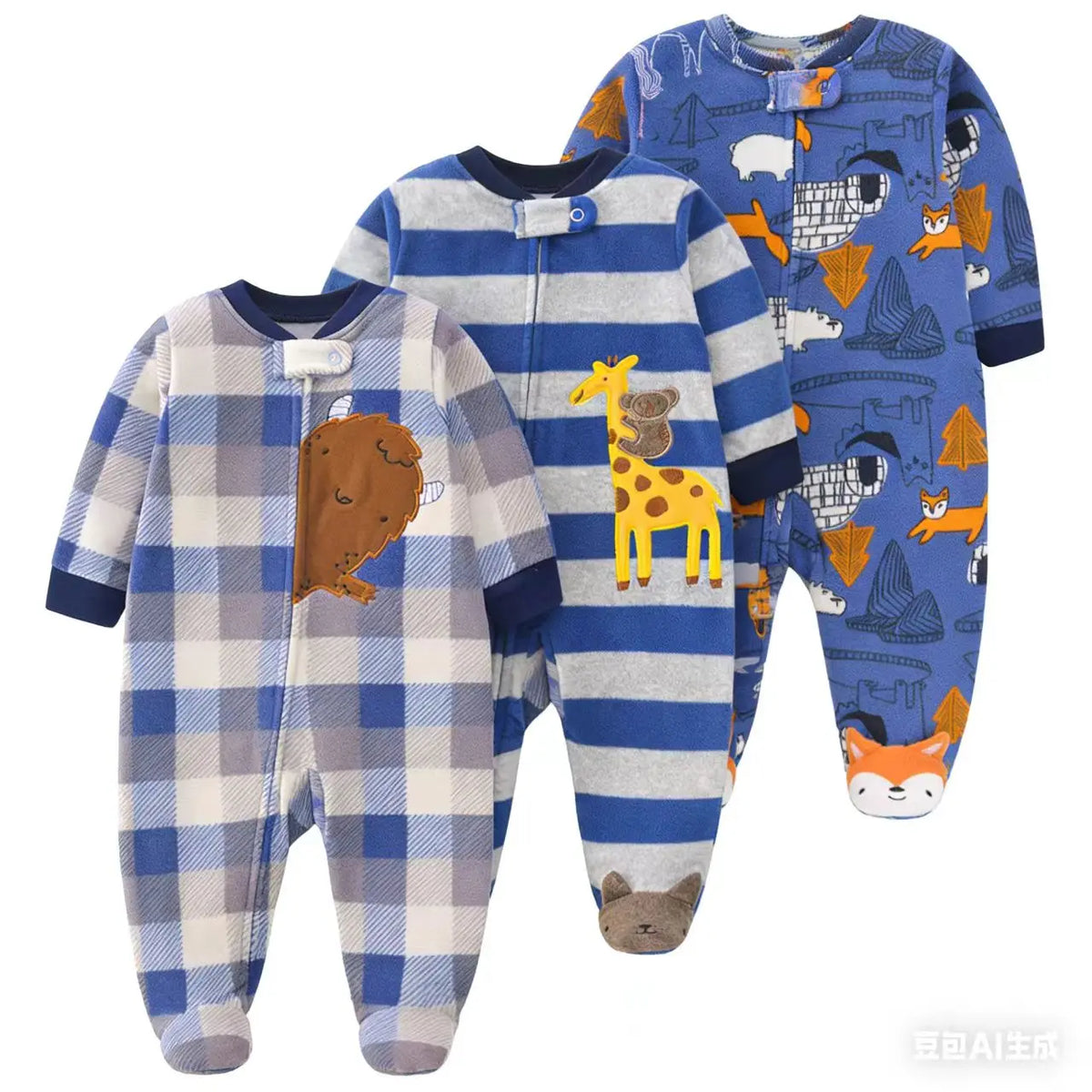 2026 Unisex Baby Fleece Romper – Warm Winter Jumpsuit for Newborn Boys & Girls, Soft Infant Clothing for Babies & Toddlers