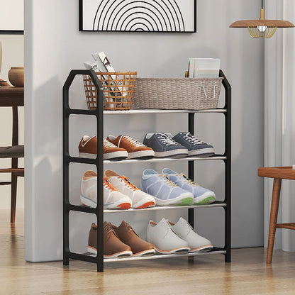 4-Tier Shoe Rack Organizer Multi-Layer Storage Shelf for Entryway, Closet & Dorm