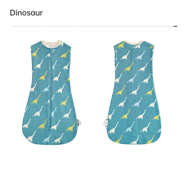 Gigoteuse Bébé 100 % Coton – Doux Sac de Couchage sans Manches pour Nouveau-né avec Fermeture Éclair Bidirectionnelle pour l'Été et les Changements de Couches Faciles