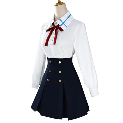 Asuna Cosplay Costume – Anime Yuuki Asuna Coat, Shirt & Short Skirt Set with Wig (Halloween/Party Outfit)