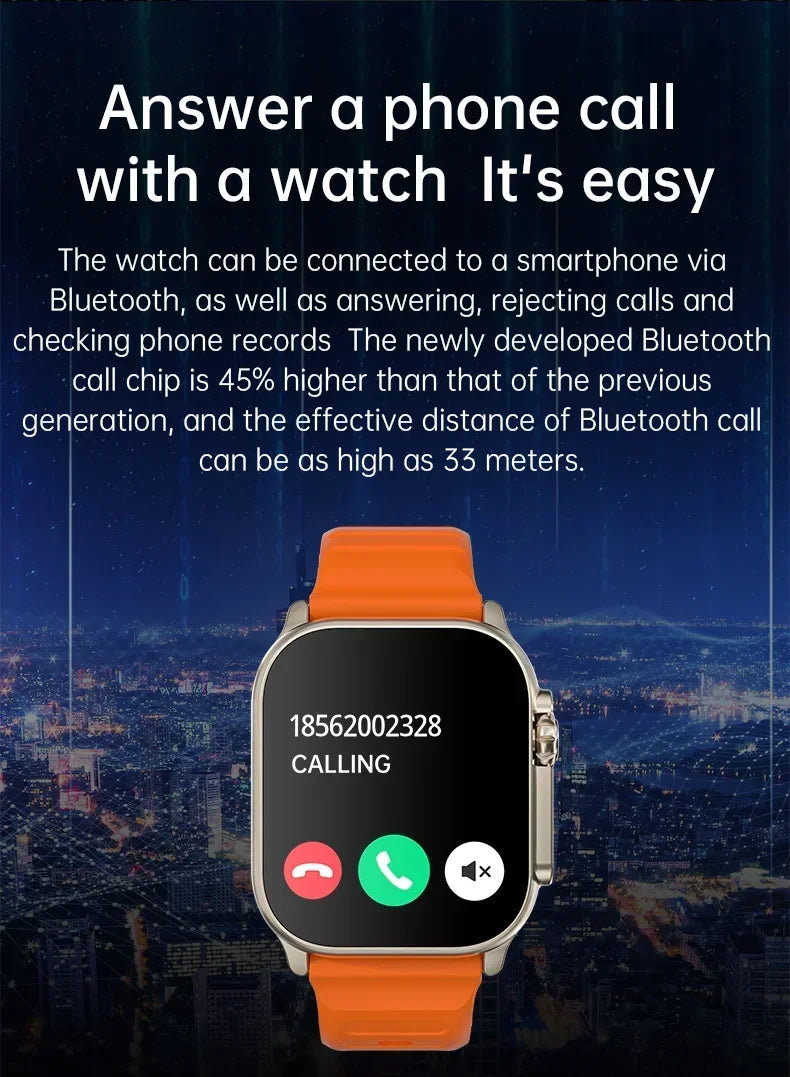 Smartwatch Men 49mm Series 8 Ultra 2.3" AMOLED NFC GPS Waterproof (2025)
