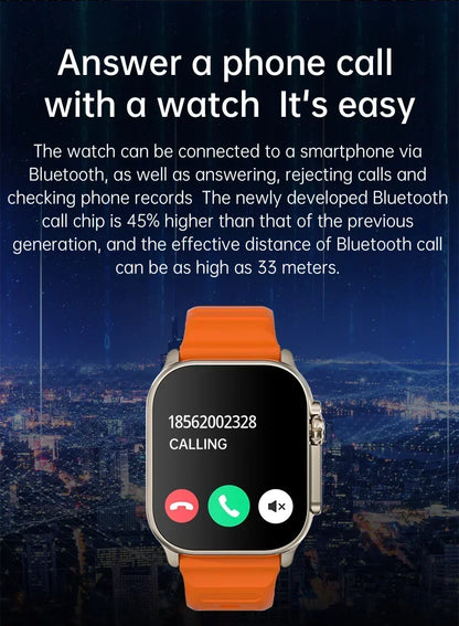 Smartwatch Men 49mm Series 8 Ultra 2.3" AMOLED NFC GPS Waterproof (2025)
