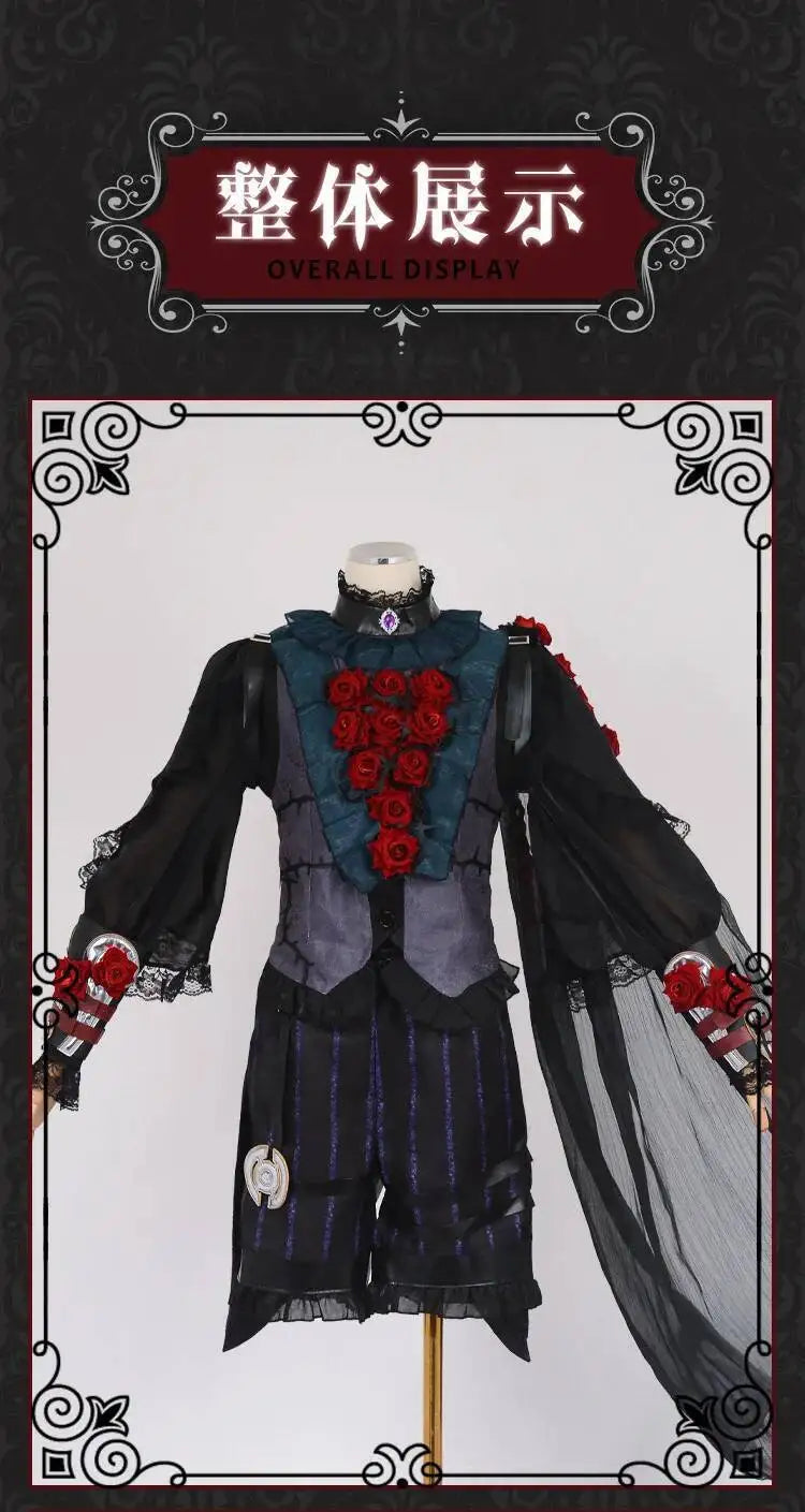 Identity V Psychologist Emily (Everlasting Night Patient) Cosplay Costume – Halloween Party Outfit Series Game Dress Suit for Roleplay & Convention Events