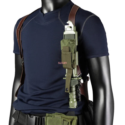 Resident Evil Leon S. Kennedy Inspired Cosplay Costume – Tactical Utility Belt Set with Bags, Holster & Officer Outfit Accessories for Carnival & Halloween