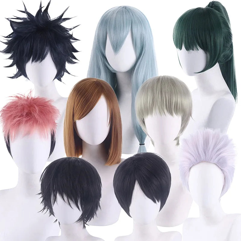Synthetic Anime Cosplay Wig – Black Spiky Style Inspired by Classic Heroes (Party & Game Costume Hairpiece)