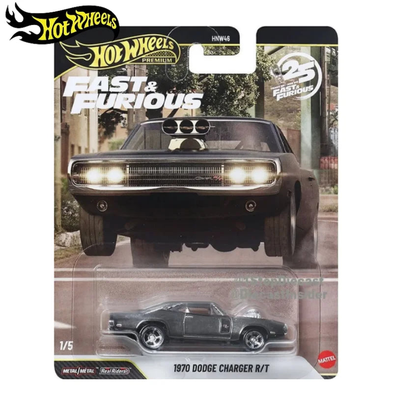 Hot Wheels Fast & Furious Dodge Charger R/T de 1970 1:64 Coche Premium de Fundición – Modelo de Aleación Coleccionable Caso Q Regalo
