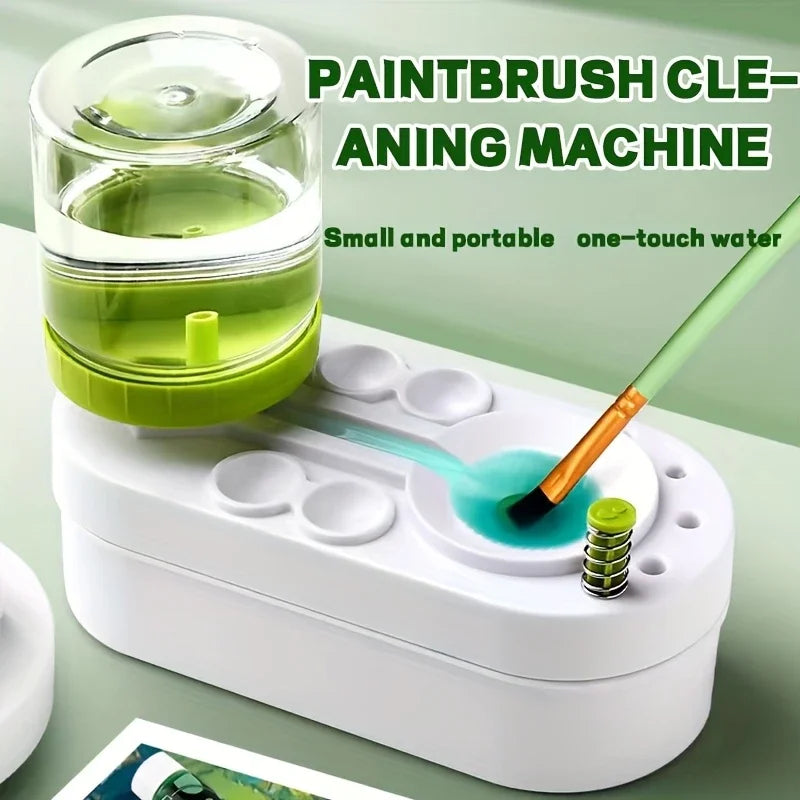 Automatic Paintbrush Cleaner Machine – Recirculating Brush Wash System for Watercolor, Acrylic & Oil Artists