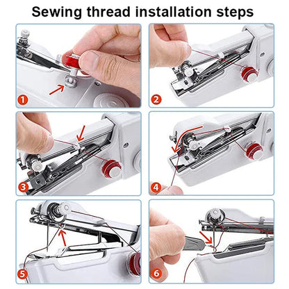 Mini Machine à Coudre Portable – Outil de Couture Rapide sans Fil pour Réparations de Vêtements et Projets de Bricolage