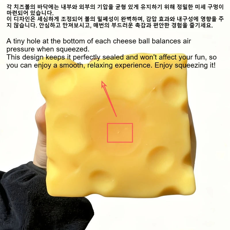 Giant Cheese Squishy Toy – Extra Large Slow Rebound Fidget Stress Relief Squeeze Toy for Adults & Kids