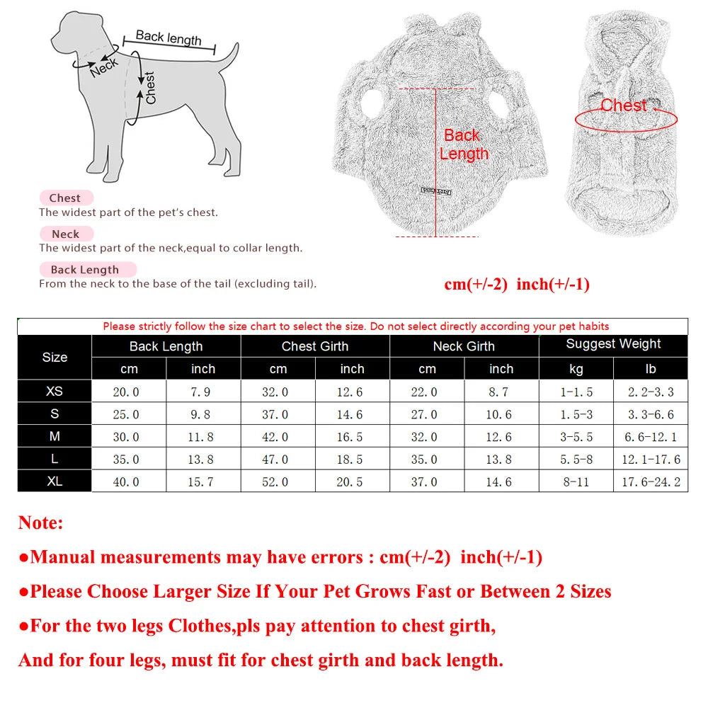 Winter Pet Hoodie Coat – Warm Fleece Jacket for Cats & Small to Medium Dogs, Cozy Puppy & Kitten Sweater Clothes for Sphynx Cats