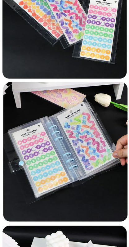 A6 Transparent File Holder Notebook – 6 Hole PVC Loose Leaf Binder Document Storage Pouch