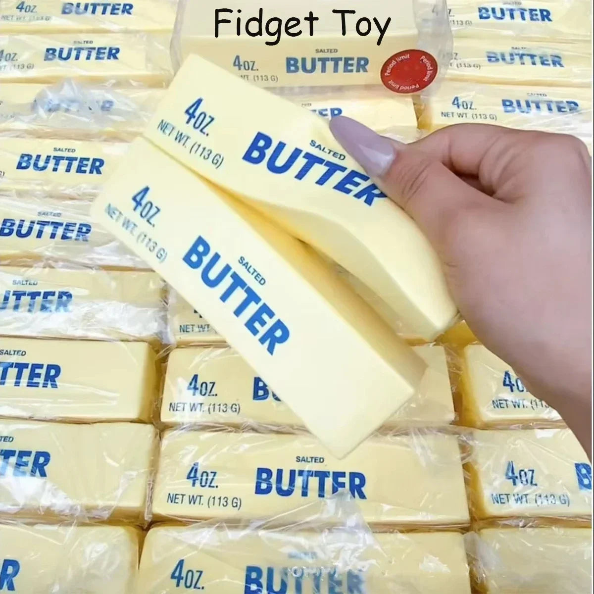 Butter Stick Squishy Toy – Soft Squeeze Stress Relief Fidget Toy for Kids & Adults, Party & Holiday Gift