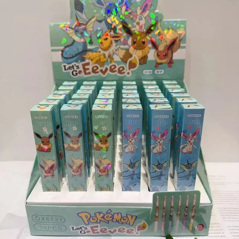 1/5/10PCS Pokémon Eeveelution Blind Box Gel Pens – Cute Anime School Stationery Black Ink Signature Pens