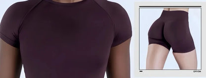 HISTELLO Women’s Seamless Longline Halter Sports Top – Built-in Bra with Removable Cups Yoga & Gym Tank Activewear