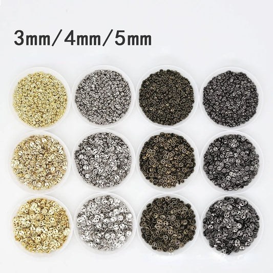 30 mini botones metálicos (3-8 mm) - Botones redondos de 2 orificios para ropa de muñecas de bricolaje, costura, álbumes de recortes y manualidades