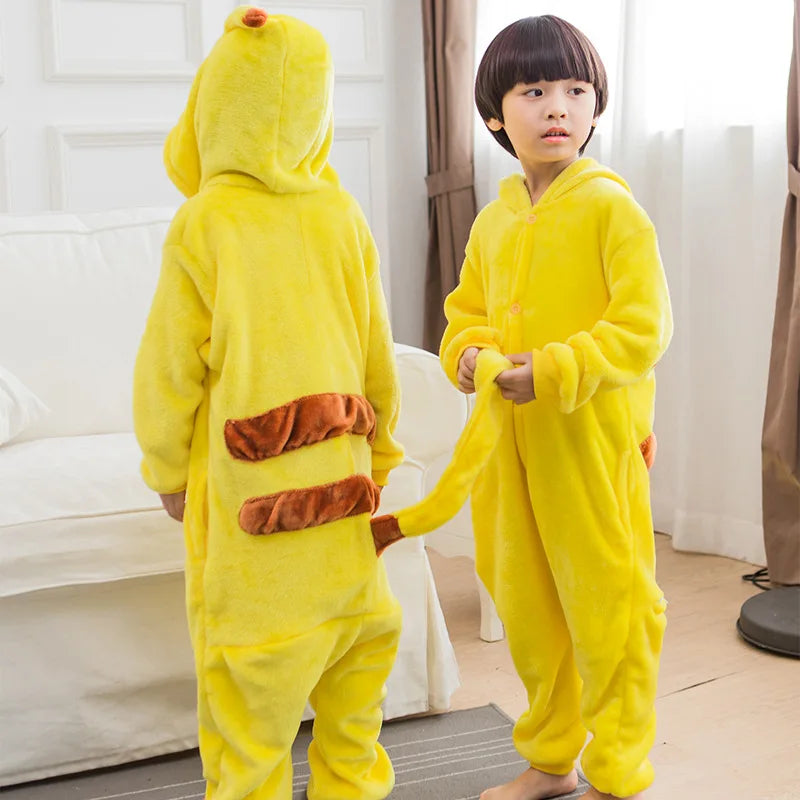Kids Kigurumi Cosplay Costume – Full Body Onesie Pajamas Sleepwear for Boys & Girls, Halloween, Christmas & Dress-Up Gift Outfit