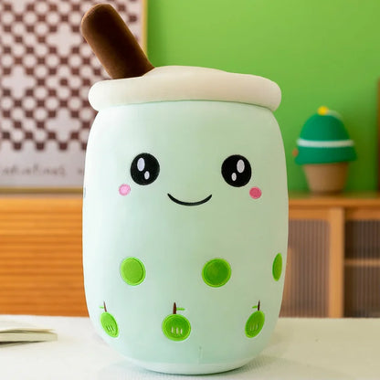 Giant Bubble Tea Plush Pillow – 22–70cm Squishy Milk Tea Boba Stuffed Toy Fruit Drink Bottle Decor Gift