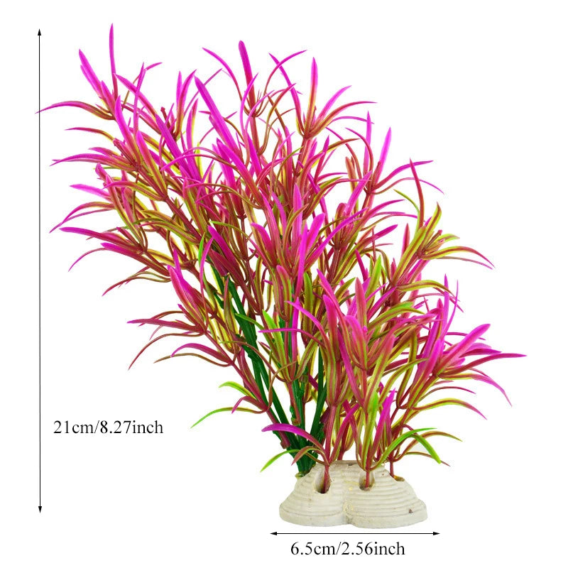 Artificial Aquarium Plants – Plastic Aquatic Underwater Plants for Fish Tank Decoration, Aquascaping & Aquarium Accessories