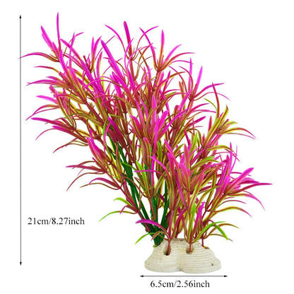 Artificial Aquarium Plants – Plastic Aquatic Underwater Plants for Fish Tank Decoration, Aquascaping & Aquarium Accessories