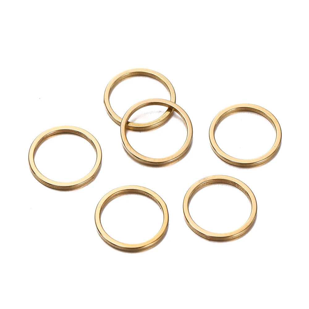10 breloques géométriques creuses en acier inoxydable pour bijoux – Connecteurs de pendentif pour boucles d'oreilles, colliers et fabrication de bijoux