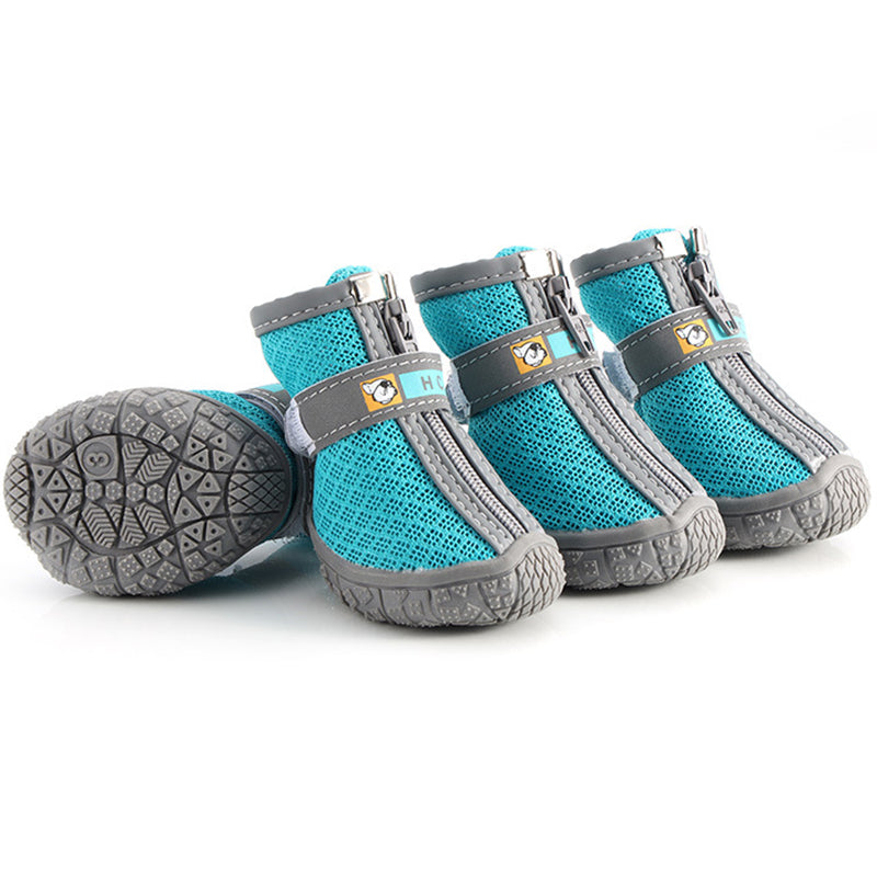 Bottes pour chien à semelles antidérapantes – Chaussures de protection des pattes chaudes et respirantes pour la marche et la randonnée en extérieur
