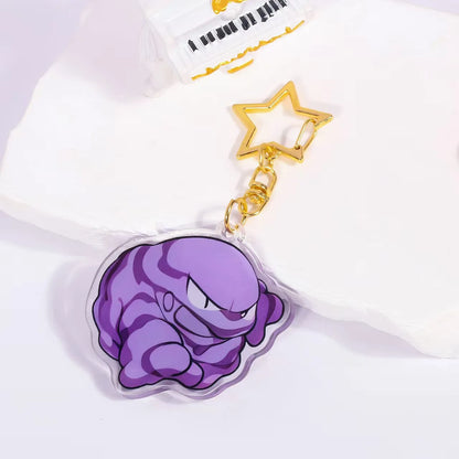 Pokémon Acrylic Keychain – Gengar, Ditto, Mewtwo, Jigglypuff & Character Bag Charm Pendant Collectible Gift