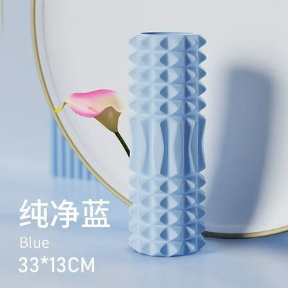 Rodillo de espuma para yoga de 45 cm – Rodillo masajeador muscular para pilates, estiramientos, recuperación física, entrenamiento de gimnasio y equipo de ejercicio de yoga